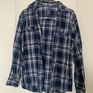 light blue flannel shirt